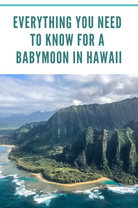 Everything you need to know to plan the perfect babymoon in the Hawaiian island of Kauai- restaurants, beaches, hikes, and a complete breakdown of the areas on the island. #Kauai #babymooninHawaii Kauai Babymoon, Hawaii Babymoon, Family Tropical Vacation, Kauai Restaurants, Mexico Family Vacation, Best Hawaiian Island, Babymoon Destinations, Poipu Beach, Hawaii Travel Guide