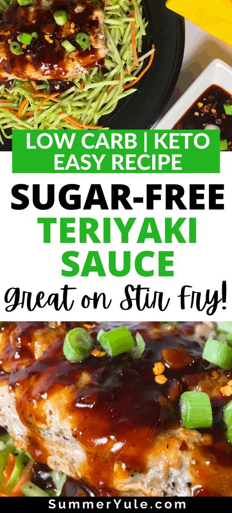 Sugar Free Teriyaki Sauce, Fast Food Nutrition, Keto Sauce, Teriyaki Sauce Recipe, Keto Sauces, Asian Sauce, Starting Keto Diet, Keto Ideas, Fried Cauliflower