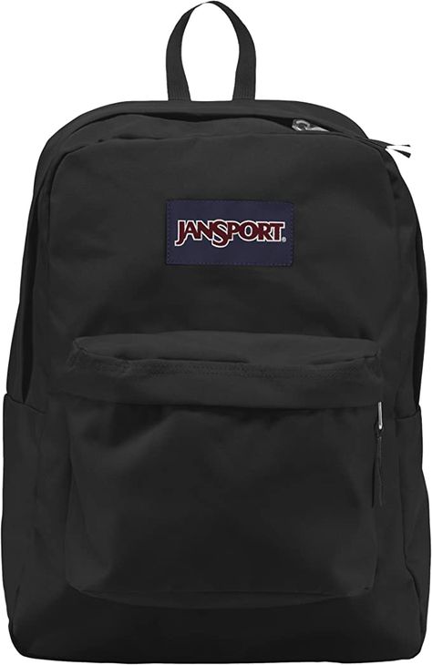 Amazon.com: JanSport SuperBreak One Backpacks, Black - Durable, Lightweight Bookbag with 1 Main Compartment, Front Utility Pocket with Built-in Organizer - Premium Backpack : Clothing, Shoes & Jewelry Black Jansport, Jansport Backpacks, Mochila Jansport, Mochila Jeans, Jansport Superbreak Backpack, Backpacks Black, Backpack Reviews, Back Bag, Jansport Backpack