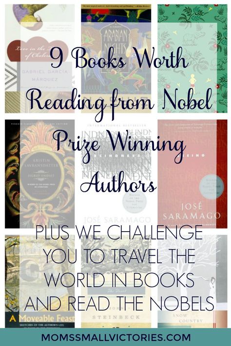 9 Books Worth Reading from Nobel Prize Winning authors and the April 2017 Travel the World in Books & Read the Nobels Event Pulitzer Prize Books, Book Blogging, Reading Projects, Nobel Prize In Literature, Diverse Books, Books You Should Read, The Book Thief, Book Discussion, Pulitzer Prize