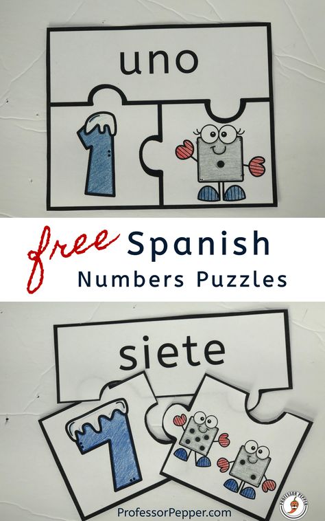 Spanish Alphabet Activities, Preschool Spanish Lessons, Free Spanish Lessons, Spanish Learning Activities, Preschool Spanish, Spanish Numbers, Spanish Games, Learning Spanish For Kids, Spanish Teaching Resources