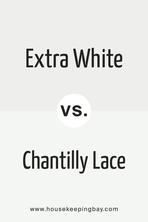 SW Extra White vs BM Chantilly Lace by Sherwin-Williams Sw Extra White, Bm Chantilly Lace, Bright White Paint, Sherwin Williams Extra White, White Paint Color, Sherwin Williams White, Trim Colors, The Undertones, Sherwin Williams Colors