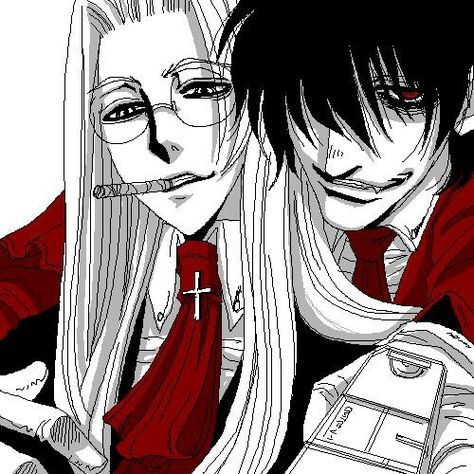 Sir entergra and my husband alucard!! Hellsing Ultimate Anime, Seras Victoria, Hellsing Alucard, Horror Art, Dracula, Cute Icons, Anime Style, Aesthetic Art, Manga Art