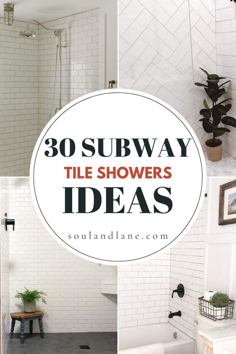 Elevate your bathroom style with these stunning subway tile showers! From classic white to bold pops of color, explore inspiring ideas to transform your space into a modern oasis. Discover unique patterns, textures, and design tips to create a bathroom that's both timeless and on-trend. Get ready to revamp your shower with the magic of subway tiles! Subway Tile Shower Designs, Subway Tile Bathroom Wall, Shower Tile Patterns, Modern Shower Tile, Unique Subway Tile, Classic Bathroom Tile, Master Shower Tile, Textured Subway Tile, Herringbone Subway Tile