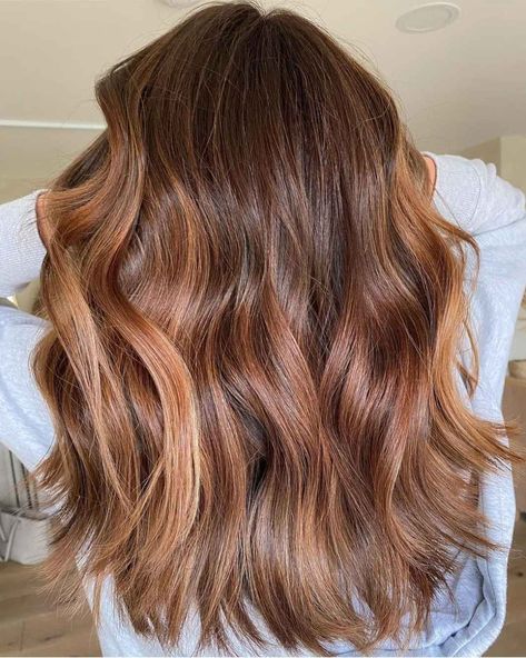 Bronde Balayage Auburn, Auburn Partial Balayage, Subtle Balayage Auburn Hair, Highlights With Auburn Hair, Light Brown And Auburn Balayage, Auburn With Copper Balayage, Auburn Partial Highlights, Medium Brown Hair With Auburn Balayage, Light Brown And Auburn Hair