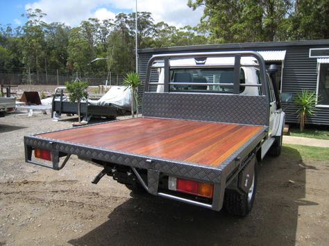 Timber Floor Ute Flat Deck, Custom Ute Trays, Custom Flatbed, Ute Canopy, Obs Ford, Ute Trays, Flat Deck, Lumber Rack, Mitsubishi Truck