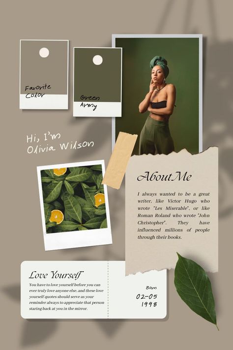 Biography Template, About Me Poster, All About Me Poster, About Me Template, Me Poster, Photo Polaroid, All About Me, Collage Poster, Collage Template