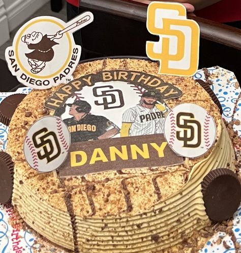 San Diego Padres Cake, San Diego Padres, Boy Birthday Cake, Cakes For Boys, Birthday Theme, San Diego, Birthday Party Themes, Party Themes, Pastel