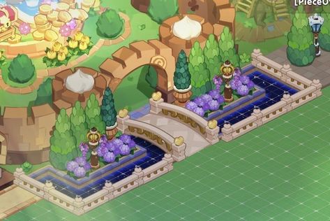 Cookie Run Entrance Ideas, Crk Layout Ideas Entrance, Cookie Run Kingdom Layout Ideas Aesthetic, Cookie Run Kingdom Entrance Ideas, Crk Entrance Layout, Cookie Run Kingdom Layouts, Crk Kingdom Layout Ideas Entrance, Cookie Run Kingdom Layout Entrance, Cookie Run Decor Ideas