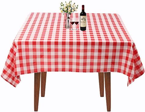 Amazon.com: Waysle Square Tablecloth, 52 x 52 Inch, Red and White Checker Table Cloth for Square or Round Tables in Washable Polyester, Great for Wedding, Restaurant, Party, Banquet Decoration : Home & Kitchen Checker Table, Buffalo Check Tablecloth, Rectangle Table Cloth, Thanksgiving Tablecloth, Wedding Restaurant, Picnic Table Covers, Gingham Tablecloth, Old Table, Checkered Tablecloth