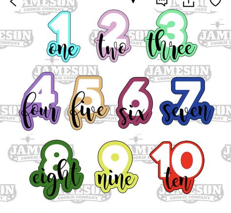 Royal Icing Transfers, Birthday Cookie, Jam Cookies, Cookie Company, Tyler Tx, Cricut Joy, Modeling Clay, Birthday Numbers, Cake Decorating Tools