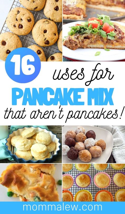 Hungry Jack Pancake Mix Recipes, Krusteaz Pancake Mix Recipes, Pancake Mix Cookies, Krusteaz Recipes, Hungry Jack Pancakes, Pancake Mix Uses, Krusteaz Pancake Mix, Cake Mix Pancakes, Fun Pancakes