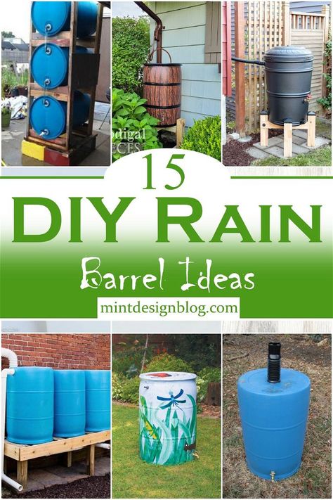 Rain Barrel Ideas, Make A Rain Barrel, Diy Rain Barrel, Rain Barrel System, Barrels Diy, Rain Catcher, Barrel Ideas, Water Rain, Water Barrel