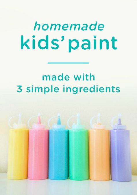 If your little one loves to paint, then check out this recipe for homemade paint—with only 3 ingredients! It is easy to make and may be wonderful entertainment for your child during arts and craft time. Happy Money Saver, Crafts Homemade, Happy Money, Paint Recipe, Homemade Paint, Arts And Crafts For Adults, Arts And Crafts For Teens, Kids Homemade, Art And Craft Materials