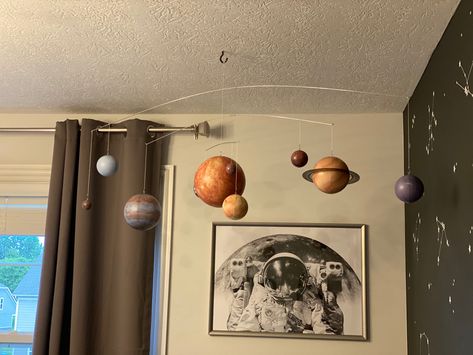 Solar System Hanging From Ceiling, Planet Ceiling Solar System, Planet Hanging Decor, Solar System Light, Solar System Room Decor, Solar System Ceiling, Solar System Chandelier, Hanging Solar System, Solar System Decor