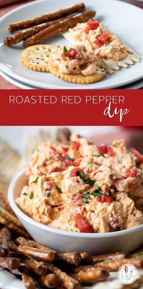 How to Make Roasted Red Pepper Dip #appetizer #easy #dip #recipe #redpepper #roastedredpepper #recipe #appetizerdip Red Colored Appetizers, Roasted Red Pepper Appetizer, Roasted Red Pepper Dip Cream Cheese, Red Pepper Jelly Dip, Red Pepper Dip Recipe, Pepper Dip Recipe, Pepper Jelly Dip, Appetizer Easy, Roasted Red Pepper Dip