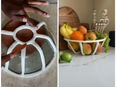 Diy Fruit Bowl, Diy Paper Mache, Paper Mache Bowl, Paper Mache Bowls, Ceramic Fruit Bowl, Diy Bowl, Paper Mache Clay, Air Dry Clay Projects, Tanah Liat