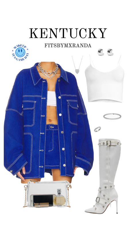 KENTUCKY GAMEDAY FIT // Shop the look on ltk // follow @fitsbymxranda on instagram & tiktok for daily fashion inspo 🤍 #outfitinspo #gameday #gamedayfit #gamedayoutfit #kentucky #outfit Kentucky Outfit, Kentucky Game Day, Sorority Events, University Of Kentucky, Gameday Outfit, Gaming Clothes, Shop The Look, Look On, Daily Fashion