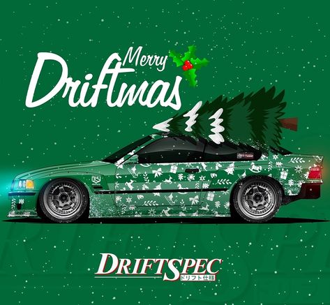 Jdm Christmas, Car Christmas, Jdm Wallpaper, Christmas Car, Drift Cars, Jdm Cars, Christmas Stickers, Japanese Cars, Christmas Designs