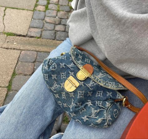 Denim Louis Vuitton Bag, Lv Denim Bag, Louis Vuitton Denim Bag, Handbag Inspiration, Louis Vuitton Taschen, Vintage Louis Vuitton Handbags, Louis Vuttion, Rare Louis Vuitton, Louis Vuitton Denim