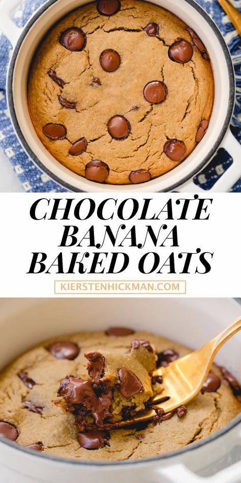 Banana Baked Oats, Blended Baked Oats, Baked Oats Recipe, Oats Recipes Breakfast, Oat Recipes Healthy, Protein Baking, Baked Oatmeal Recipes, Oats Recipe, Baked Banana