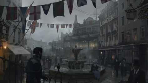 Victorian London | Blake Meredith | Flickr The Order 1886, Steampunk Tendencies, Victorian London, Fantasy City, Game Logo, The Order, Environment Concept Art, Video Game Art, Dieselpunk