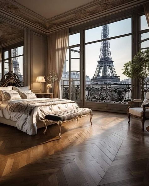 Paris Apartment Aesthetic, Paris Penthouse, Old Money Interior Design, Paris Apartment Interiors, Parisian Loft, Old Money Interior, House In Paris, Dream House Aesthetic, Paris Interiors