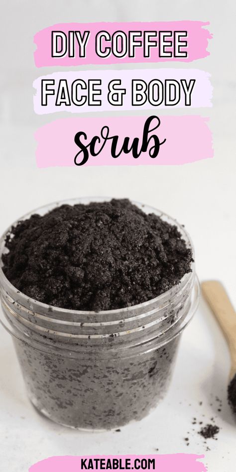 4-Ingredient Homemade Coffee Scrub for Face and Body - Diy Coffee Scrub Exfoliate, Diy Coffee Face Scrub, Coffee Scrub For Face, Body And Face Scrubs, Exfoliating Body Scrub Diy, Exfoliating Scrub Diy, Coffee Scrub Recipe, Homemade Coffee Scrub, Scrub For Face