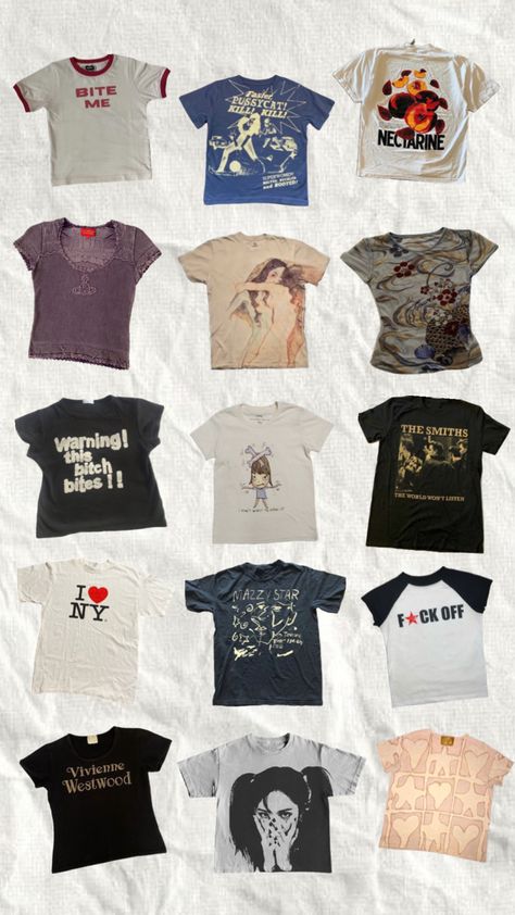 tshirts that I 🫶 #fashion #fit #tshirt #downtowngirl #grunge #art #style #kpop Downtown T Shirt, Mtv Downtown Outfits, Where To Find Graphic Tees, Mazzy Star Shirt, Downtown Shirts, Casual Grunge Outfits Summer, Grunge Art Style, Downtown Grunge, Grunge Thrift