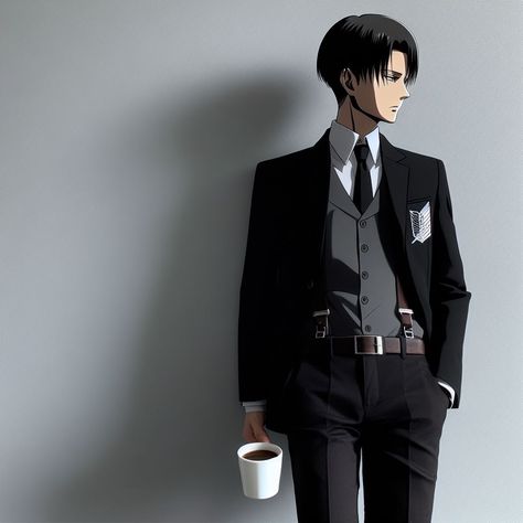 Levi Side View, Levi Ackerman Suit, Levi Standing, Levi Ackerman Hot, Mr Love Queen's Choice, Mr. Love, Captain Levi, Attack On Titan Season, Standing Poses