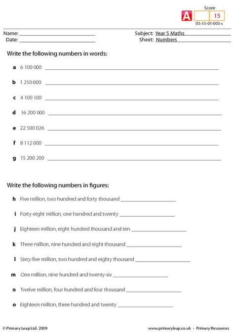 Year-5: Numeracy: Numbers-and-their-properties Printable Resources  Free Worksheets for Kids | PrimaryLeap.co.uk Class 4 Maths Worksheet, Class4 Maths Worksheet, International Number System Worksheet, Whole Numbers Worksheet Grade 6, Prime Numbers 1-100, Numerals And Number Words Worksheet, Number Patterns Worksheets, Number System Worksheets, Number Words Worksheets