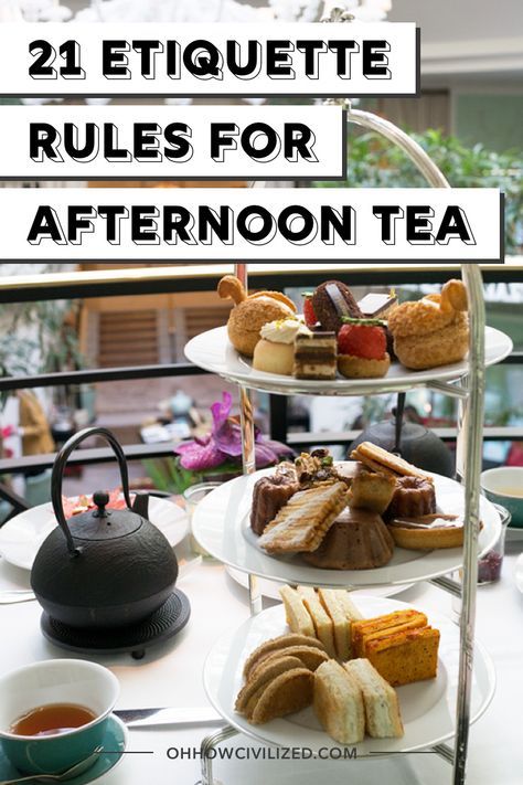 Pinkies up or down? Are you dunking your scones into your tea? Gasp! Enjoy your tea time by following these simple afternoon tea etiquette rules. What To Wear To Afternoon Tea In Winter, Afternoon Tea Diy, Tea Service Ideas, What To Wear To Afternoon Tea, Afternoon Tea Table Setting, British Tea Time, Tea Time Magazine, Chip Dips, Proper Tea