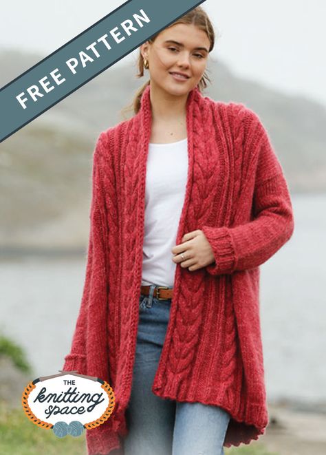 Winter Knitting Patterns, Fall Knitting Patterns, Free Knitting Patterns For Women, Ladies Cardigan Knitting Patterns, Diy Tricot, Winter Cardinal, Knitting Patterns Free Sweater, Knit Cardigan Pattern, Knitting Patterns Free Cardigans