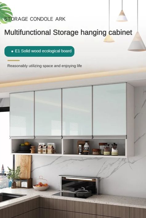 aluminum kitchen cabinet wall mounted glass hanging cabinet wall for kitchen storage cupboard pantry/dish cabinet modern Hanging Kitchen Cabinets, Dish Cabinet, Aluminum Kitchen Cabinets, Kitchen Cupboard Storage, Aluminium Kitchen, Hanging Cabinet, Pantry, Kitchen Storage, Cupboard