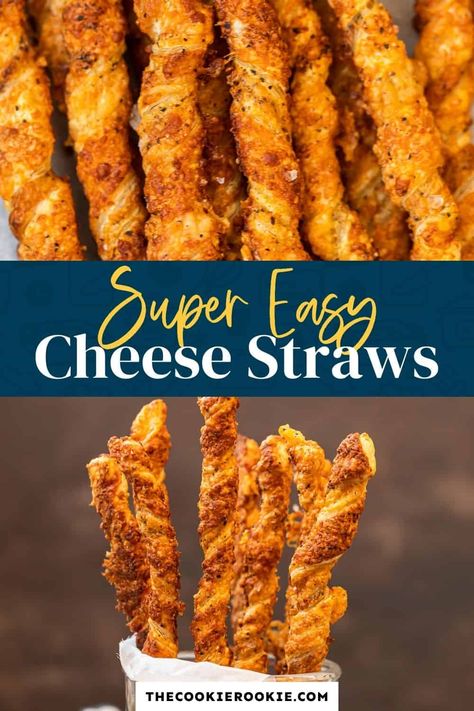 Mini Savory Appetizers, Cheese Fingers, Easy Homemade Cheese, Snack To Share, Cheese Logs, Puff Pastry Snacks, Cheese Straws Recipe, Super Bowl Food Easy, Puff Pastry Twists