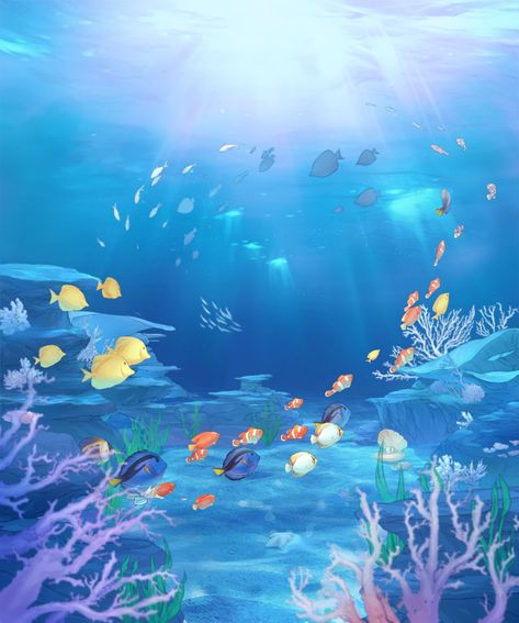 Backgrounds | Love Nikki-Dress UP Queen! Wiki | Fandom Kawaii Fish, Ariel Wallpaper, Fish Background, Water Background, Image Background, Fish Wallpaper, Background Drawing, Game Background, Beautiful Fish