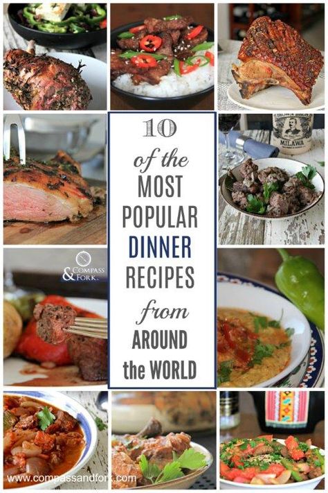 Most Popular Dinner Recipes, Popular Drink Recipes, Budget Dinner Recipes, Popular Desserts Recipes, Around The World Recipes, Popular Dinner Recipes, Drinks From Around The World, Foods From Around The World, Around The World Food