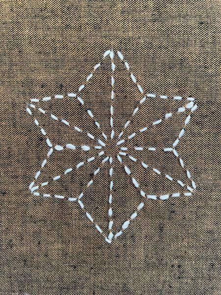 Sashiko Star Pattern, Japanese Embroidery Traditional, Japanese Embroidery Sashiko Pattern, Sashiko Pattern Templates, Simple Sashiko, Sashiko Pattern Free, Japanese Stitching, Sashiko Tutorial, Sashiko Stencils