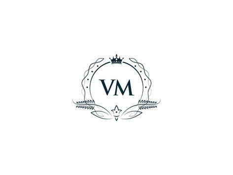 Initial Vm Logo Letter Design, Minimal Royal Crown Vm mv Feminine Logo Symbol Vm Logo, Logo Letter Design, Logo Letter, Logo Symbol, Feminine Logo, Letter Design, Letter Logo Design, Symbol Logo, Crown Royal