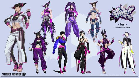 Street Fighter 3, Street Fighter Video Game, Juri Street Fighter, Street Fighter Iii, Street Fighter 5, Street Fighter Characters, Capcom Art, Street Fighter Art, Character Model Sheet