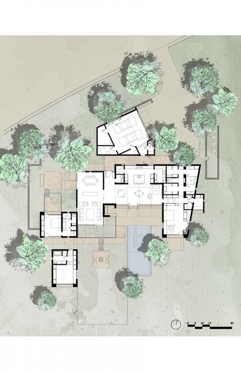 The Brown Residence floorplan by Lake|Flato Architects Architecture Site Plan, Lake Flato, Site Plans, Architecture Graphics, Plan Drawing, Landscape Plans, Architecture Rendering, Diagram Architecture, Master Plan