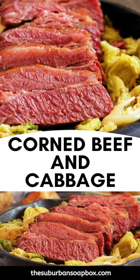 This Corned Beef and Cabbage recipe is easy to make. Ale braised corned beef is roasted with simple ingredients and paired with a caramelized pan roasted cabbage to create a dish that goes beyond the usual boiled dinner. Instructions are included for both the oven and slow cooker or crock pot. Best Corned Beef Recipe, Cabbage Slow Cooker, Corned Beef Recipes Slow Cooker, Corned Beef And Cabbage Recipe, Baked Corned Beef, Beef And Cabbage Recipe, Crock Pot Corned Beef, Crock Pot Corn, Slow Cooker Corned Beef