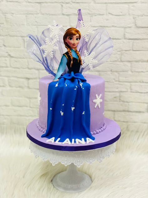 Anna Cake Frozen, Anna Frozen Cake, Anna Birthday Cake, Princess Anna Frozen, Cake Themes, Anna Cake, Cake Design Inspiration, Anna Birthday, Baby Proof