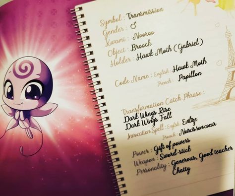 Kwamis book Nooroo bio All Kwamis And Their Powers, Kwamis Miraculous, Book Symbol, Miraculous Kwamis, Miraculous Kwami, Like Symbol, Oc Pokemon, Ladybug And Cat Noir, Dark Wings