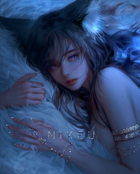 Shiva Lord Wallpapers, Japon Illustration, Wolf Girl, Girls Characters, Iconic Women, Digital Art Girl, Beautiful Fantasy Art, Cat Girl, Girl Icons