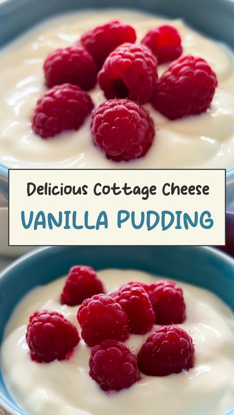 Cottage Cheesecake Recipes, Cottage Cheese Pudding Recipes, Keto Cottage Cheese Dessert, Cottage Cheese Chocolate Pudding, Cottage Cheese Pudding, Vanilla Pudding Recipe, Cottage Cheese Dessert Recipes, Low Calorie Pancakes, Vanilla Pudding Recipes