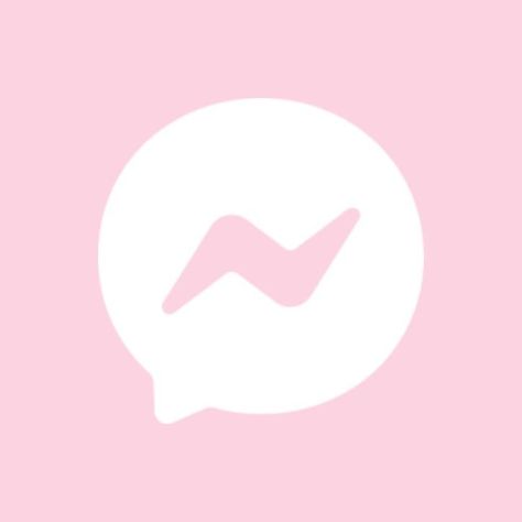 Messenger app icon Light Pink Messenger Icon, Cute Instagram App Icon, Messenger App Icon, Square App, Messenger Icon, Pink Logo Design, Homescreen Widgets, Cover App, Icons Phone