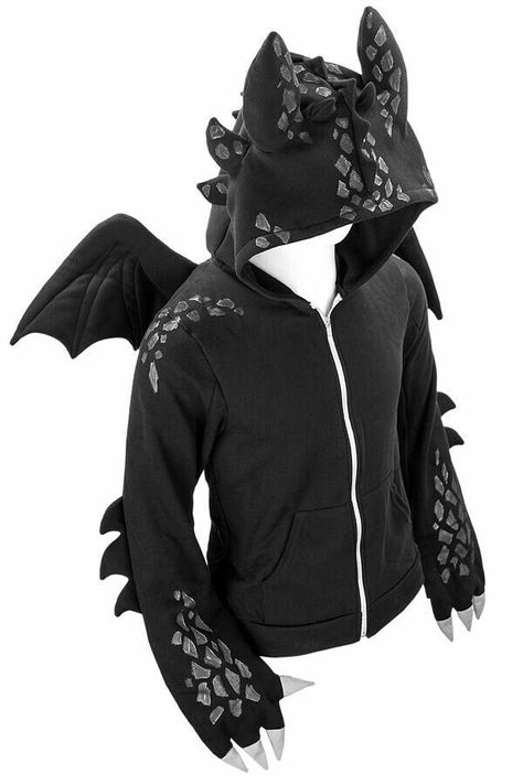 Toothless Hoodie, Pokemon Halloween Costume, Toothless Costume, Animal Halloween Costumes, Dragons Clothes, Hoodie Costume, Dragon Hoodie, Dragon Costume, Animal Hoodie