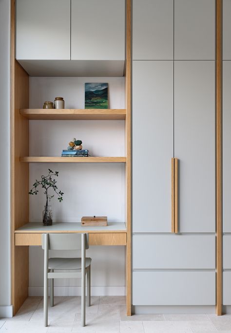 Orange Spring House by Studio Esteta - Issue 13 Feature - The Local Project - The Local Project Earthy Wardrobe Design, 1970s Apartment, Contemporary Bookshelf, Desk Wardrobe, Spring House, Office Cupboards, Bookshelves In Living Room, Children Bedroom, Study Nook