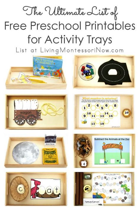 The Ultimate List of FREE Preschool Printables for Activity Trays Montessori Trays, Montessori Printables, Godly Play, Montessori Lessons, Free Preschool Printables, Montessori Ideas, Elementary Activities, Montessori Education, Education Motivation